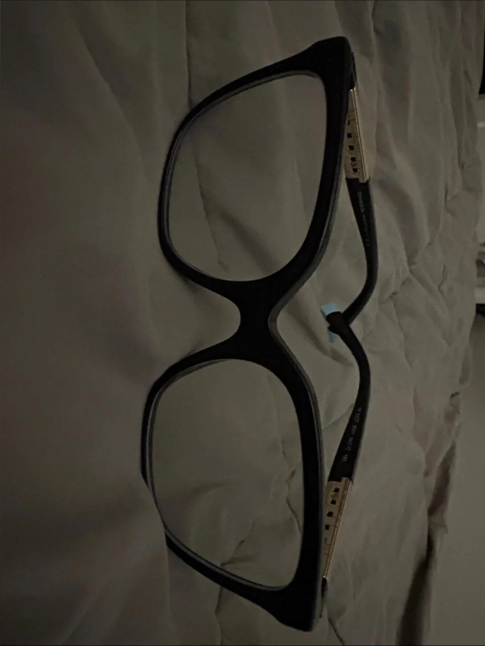 Tiffany & Co. Black Cat-Eye Glasses with Gold Accents